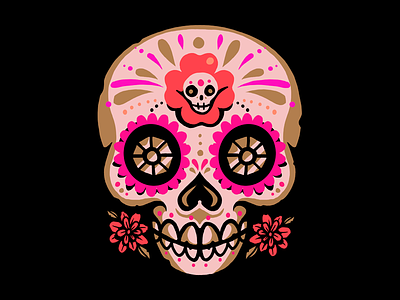 Día de Muertos calavera dayofthedead death diademuertos folk illustration mexican mexico skull