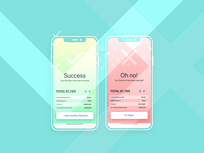 Pop Message I Daily UI I Challenge 011 011 app challenge clean daily 100 challenge declined design done green payment payment app payment message payments red success ui vector