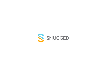 SNUGGED LOGO abstract app blue brand creative cyan logo orange space