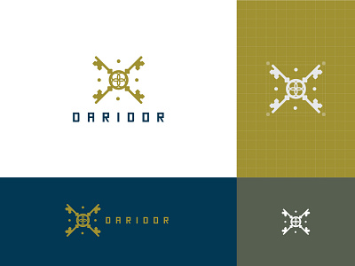 DARIDOR LOGO 4 keys agency brand company furnishing house key logo logoground real estate realtor renting security sold