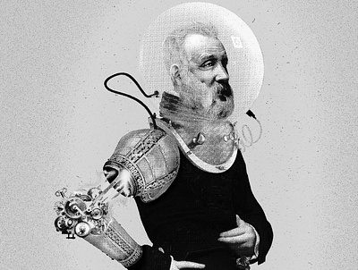 Julio Verne brand branding design illustration steampunk