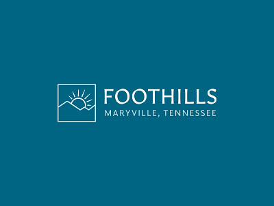 Foothills / Opt. 1 blue branding logo mountains sun tennessee