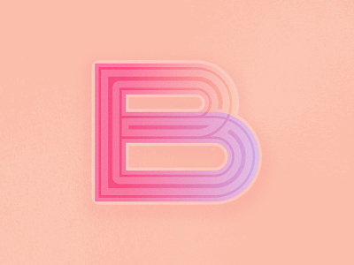 B is for bodacious 36days 36daysoftype b letter pastel type