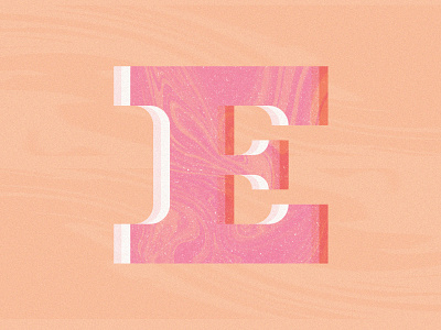 E is for everybody 36days 36daysoftype e letter marbled serif