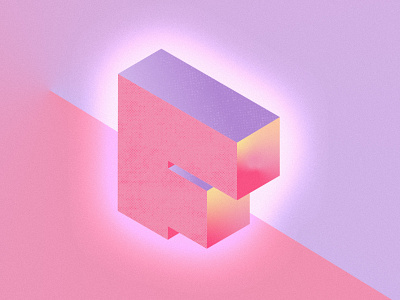 F is for flux 36days 36daysoftype f isometric letter pastel