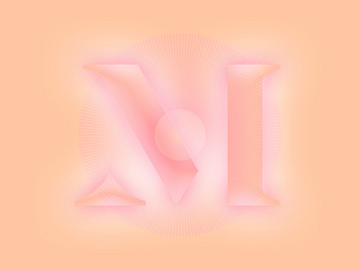 M is for magic 36days 36daysoftype gradient letter m magic