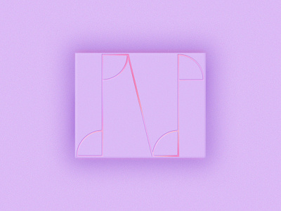 N is for nonsense 36days 36daysoftype geometric letter n purple