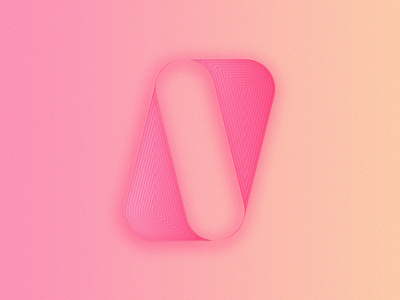 O is for optical 36days 36daysoftype geometric letter o pink