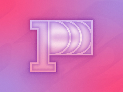 P is for paradox 36days 36daysoftype geometric letter p purple