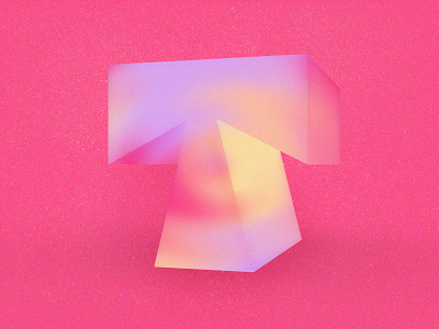 T is for transcend 36days 36daysoftype 3d geometric letter t type