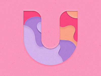 U is for utopia 36days 36daysoftype letter paper pastel type