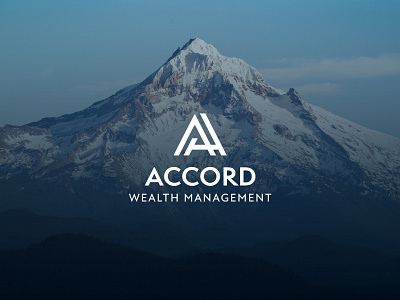 Accord / Opt. 2 a blue branding geometric letter logo minimal mountain