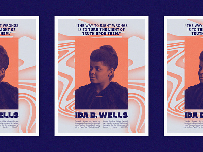 Poster Series | Ida B. Wells african american challenge distortion history poster quotes typogaphy