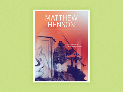 Poster Series | Matthew Henson african american challenge gradients history poster typography