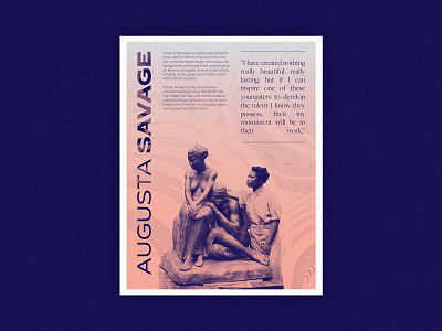 Poster Series | Augusta Savage african american challenge gradients halftone history poster quotes texture