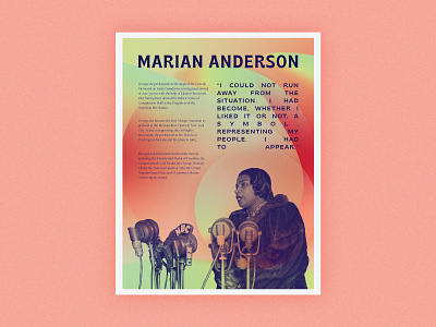 Poster Series | Marian Anderson african american challenge gradients halftone history layout poster texture typography