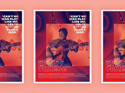 Poster Series | Sister Rosetta Tharpe african american challenge gradient guitar history layout music poster quote