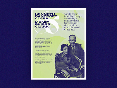 Poster Series | Kenneth and Mamie Clark african american challenge gradient halftone history layout mental health poster