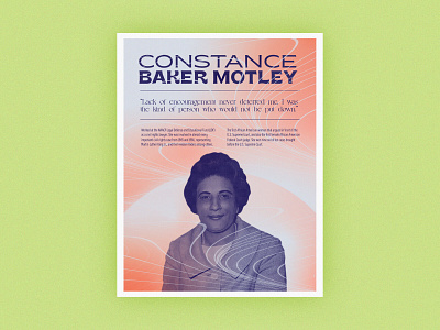 Poster Series | Constance Baker Motley abstract african american challenge gradient histoy layout legal poster