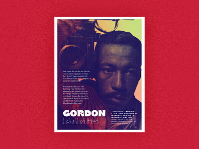 Poster Series | Gordon Parks 70s african american challenge gradient history layout poster