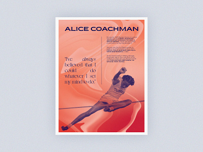 Poster Series | Alice Coachman african american athlete challenge gradient history layout olympics poster