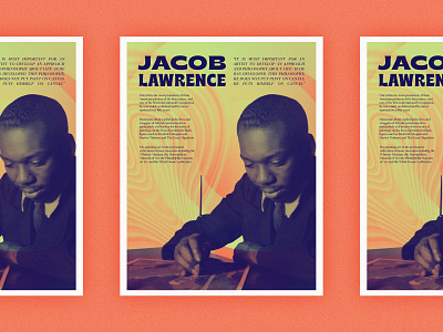 Poster Series | Jacob Lawrence abstract african american black history challenge gradient halftone poster