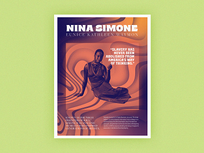 Poster Series | Nina Simone abstract african american challenge gradient history patterns poster quotes
