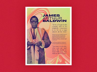 Poster Series | James Baldwin abstract african american challenge gradient history layout poster quotes