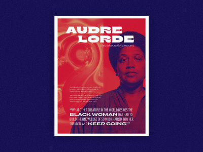 Poster Series | Audre Lorde abstract african american challenge history layout poet poster quote typography