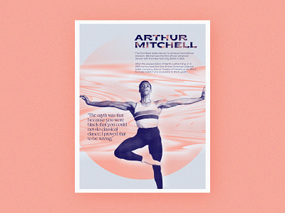 Poster Series | Arthur Mitchell abstract african american ballet challenge history pastel pattern poster