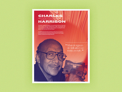 Poster Series | Charles Harrison african american challenge gradient history layout poster