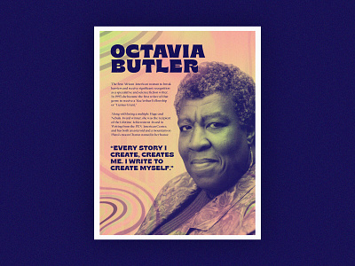 Poster Series | Octavia E. Butler abstract african american authors challenge gradient history layout poster