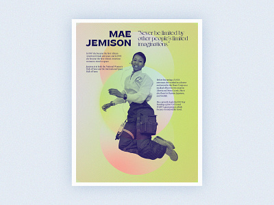 Poster Series | Mae Jemison african american challenge history layout nasa poster space type