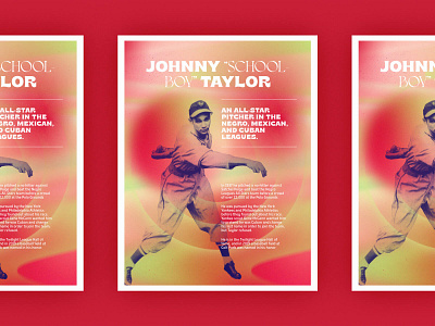 Poster Series | John Taylor abstract african american baseball gradient history layout poster typogaphy