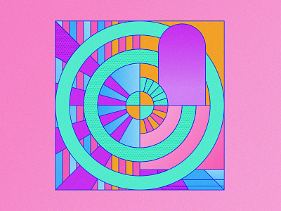 Doorway doorway geometric grid illustration