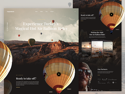 Cappadocia Hot Air Balloon Rides - Landing Page art design graphic design landing page ui ui daily ui design web design