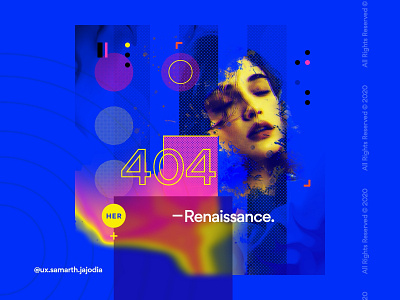 Her Renaissance adobe adobexd art blue blue and yellow creativity design glitch graphic graphics her illustration photoshop pink poster art print she speed art xd yellow