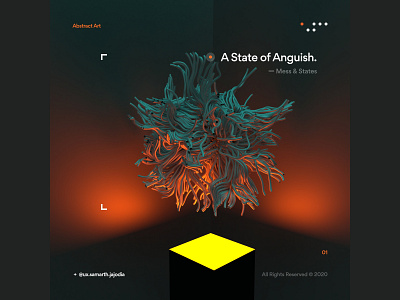 A State Of Anguish. [ Mess & States ] adobe adobexd black blue design graphic graphics illustraion illustration new orange photoshop poster art render rendered speedart ui uidesign xd yellow