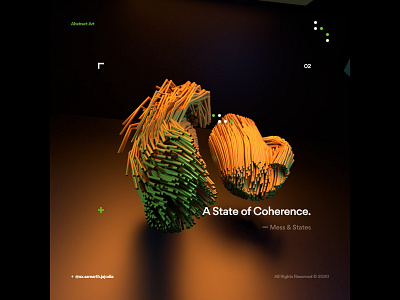 A State Of Coherence. [ Mess & States ] abstract adobe adobexd blender blender 3d blender3d blender3dart branding clean clear design graphic graphics green illustration photoshop poster art render straight