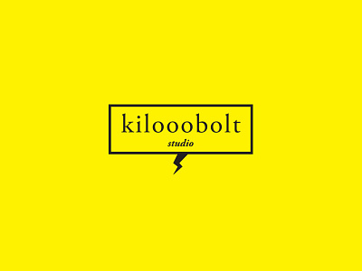 Kilobolt Studio Logo black bolt logo yellow