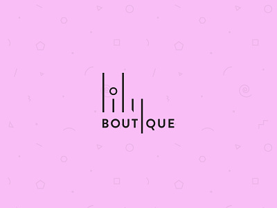 Lily Boutique logo boutique fashion lily line logo pink type