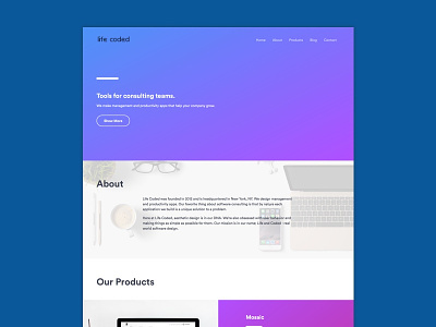 Website to be up soon blue company landing page product purple tech web design