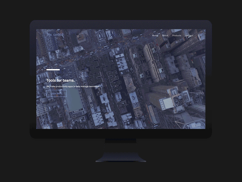 Company New Website animation company black website web design