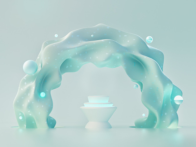 Abstract Flow 001 3d 3d illustration abstract cinema 4d clean design fantasy fluids illustration lowpoly lowpoly3d magical octane shapes
