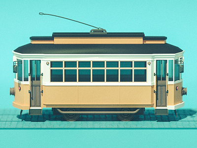 Porto Tram II 3d cinema 4d design illustration motion graphics octane render transport