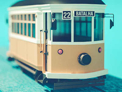 Porto Tram III 3d cinema 4d design illustration motion graphics octane render transport