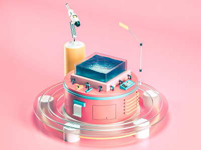 Observation Machine 3d cinema 4d design factory illustration motion graphics octane render