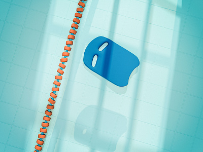 Pool - Kickboard 3d building cinema 4d design illustration motion graphics octane render pool swim swimming pool