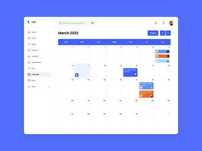 FullCalendar Redesign calendar design redesign social media ui user experience design user interface design ux ui