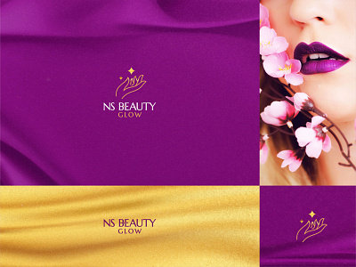 NS Beauty GLow Logo beauty beauty logo beauty product branding branding design glow glowing logo logo beuaty logo design